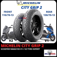 TAYAR SCOOTER NMAX v1/v2/v3 MICHELIN CITY GRIP 2 TYRE FRONT 110/70-13 REAR 130/70-13