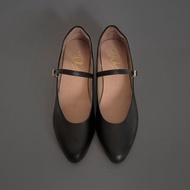 Mary Jane (黑) Black Low Heels | WL