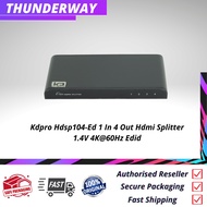 Kdpro Hdsp104-Ed 1 In 4 Out Hdmi Splitter 1.4V 4K@60Hz Edid
