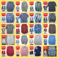 (1/2) Fashion Shirt Children's Style Street Jeans American Korean Second Hand Good Condition Washed 