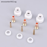 [ER] 4Pcs TIG Welding #16 1.6/2.4/3.2mm White Ceramic Nozzle Alumina Cup Kit Torches WP17 18 26 Stub