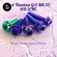 Titanium Bolt Gr5 M8 2Key OD16 Bolt 12 Length 60-120 MM