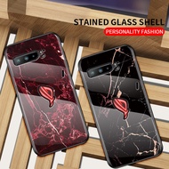 Marble Glass Phone Case Suitable for ASUS ASUS ZenFone Rog5 ROG2/Zs660KL Rog3 Phone Protective Case