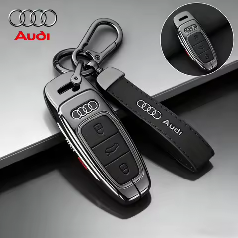Zinc Alloy Car Key Case Cover Shell Holder Protection for Audi Q8 A6 A3 A8 C8 S6 Rs6 A7 S7 Rs7 Rsq8 