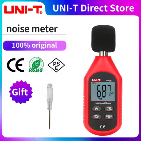 UNI-T UT353 Digital Sound Level Meter UT353BT Noisemeter 30-130dB Decibel Tester Noise Audio Detecto