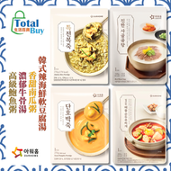【試食套裝】高級鮑魚粥 270g, 香甜南瓜粥 270g, 濃郁牛骨湯 300g, 韓式辣海鮮軟豆腐湯 400g (韓國, 即食, 翻熱, 粥, 湯包)