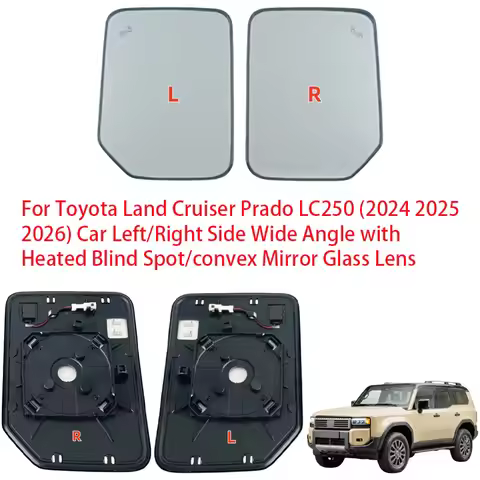 For Toyota Land Cruiser Prado LC250 （2024 2025 2026） Car Left/Right Side Wide Angle with Heated Blin