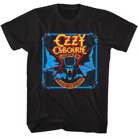 Ozzy Osbourne Demon Bat Black T-Shirt Summer Men's and Women's Loose and Breathable T-shirt Top