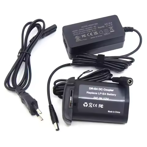 DR-E4 DC Coupler LP-E19 LP-E4 Dummy Battery Fit ACK-E4 AC Power Adapter For Canon EOS-1DC 1DX 1DMark