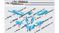 Decals Stickers for Yamaha Mio soul I 125 001 light blue