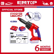 EMTOP 20V Lithium-ion Pressure Washer With 1pcs 4.0Ah Battery Pack, 1pcs Charger,1set 6-pattern Spra