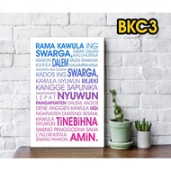 doa bapa kami bahasa jawa/hiasan dinding/murah/viral/uk 20x30cm