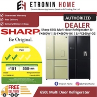 Sharp 650L Multi-door Refrigerator SJ-FX660W | SJ-FX660W-BK | SJ-FX660W-CG