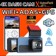 4k DASH CAM 2 Car Cameras Safety System ADAS+WIFI+GPS PARKING MODE 3INCH Warranty