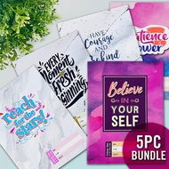 A5 Notebook Exercise Jotter Book with Lines for School Stationery x 5 books (bundle set)