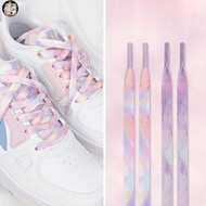 IP Gradient Purple Ink Tie Dye Shoelaces in for Tie Dye Sports Shoes Boots Sneakers Skates Flat Colo
