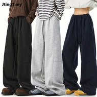 Ready Stock Light Gray Seluar Baggy Lelaki Loose Seluar Slack Lelaki Seluar Baggy Lelaki Black Sweat