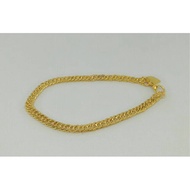 24k gold plated small chain bracelet