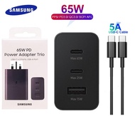Bộ { MỚI } Củ Cáp Sạc SamSung 65W PD 3 trong 1 USB-C x2 USB-A x1 Made in VietNam - bộ sạc siêu nhanh