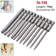 Screwdriver Bit Accessories Durable 75mm Torx Bit Torx Screwdriver T10 T30