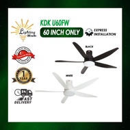 KDK Ceiling Fan (U60FW)/ DC MOTOR / TRI-TONE LED LIGHT/WITH REMOTE/5 BLADE/ 1yr warranty from KDK SG