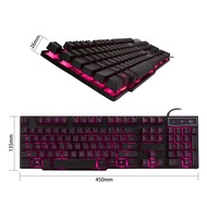 R8 1822 Mechanical Wired Computer Keyboard - black with 7-color LED lights