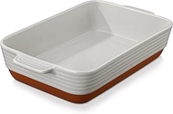 MALACASA Lasagne Dishes for Oven, 4.8 Qt Ceramic Oven Dish with Handles, 9 x 13 Inch Deep Rectangula