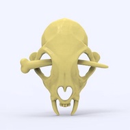 數位 3D模型STL CNC 3d打印原始風格的髮夾頭骨