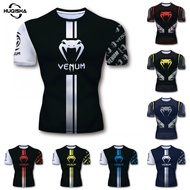 Compression Shirts Men UFC Fight Training Venom 3D Printed T-shirts Short Sleeve Cosplay Fitness Body Building Male Exercise Tops Workout Tight Tshirt
