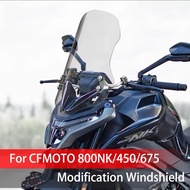 For CFMOTO 800NK/450/675 Motorcycle Windshield Increase Height Deflector Sunshade and Chest Protecti