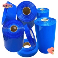 BEAUTY Heat Shrink Wraps, 2 Meters PVC Heat Shrink Wrap Tube, Durable Blue 18650 Battery Wrap 18650 Battery Pack