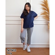 Missol SET1133 One set casual / Casual striped pants suit / 1133 / Suit Wanita stripedPOLOS