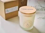 經典木蓋容器蠟燭 天然大豆蠟燭 融蠟燈可用