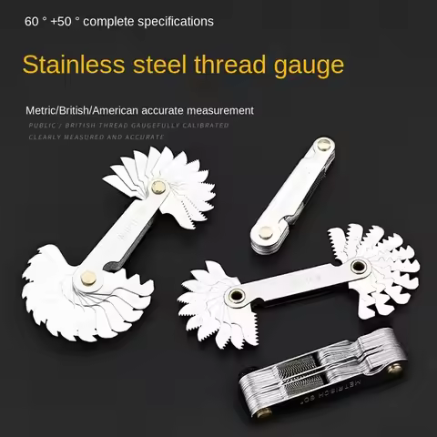 1 Set Thread Gauge Metric 60 Degree American British Thread Gauge Template Gauge Pitch Measurement T