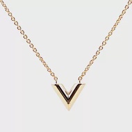 LV Essential V Logo 項鍊 (金色)