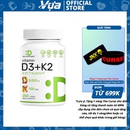 Viên Uống Deal Supplement - Vitamin D3 5000IU + K2 100mcg (250 viên) - Hỗ Trợ Xương Khớp Chính Hãng
