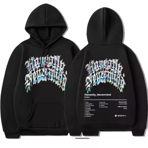 2022 New Rapper Drake Music Album Honestly Nevermind Hoodie Men/women Casual Sweatshirt Streetwear F