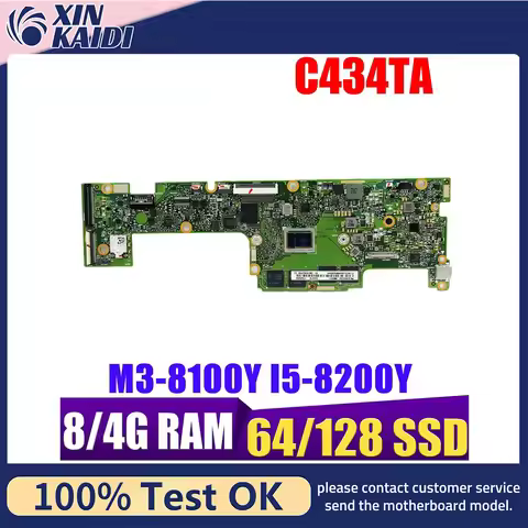 C434TA Mainboard For ASUS Chromebook Flip C434TA-DSM4T C434T Laotop Motherboard M3-8100Y I5-8200Y 64