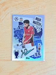 การ์ดฟุตบอล ลายเซ็นปริ้น Man of the Match จาก Topps Match Attax