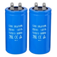 300uF/MFD CD60 Motor Start Capacitor 250VAC 50/60Hz for Electric Motor Starting 2 Pack