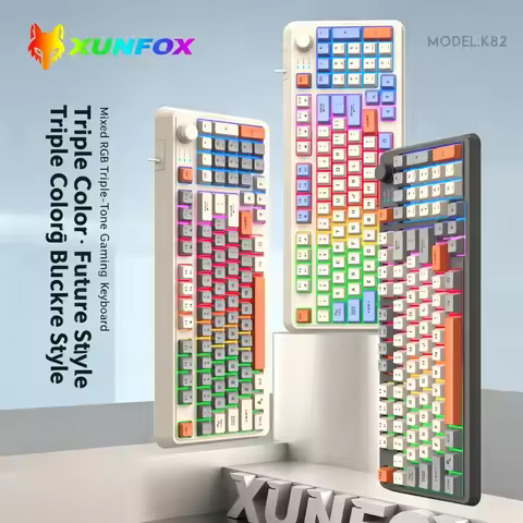 RGB Backlit Mechanical Touch Feel Wired Gaming Keyboard And Mouse Combo 94-Keys Ergonomic Design Gam