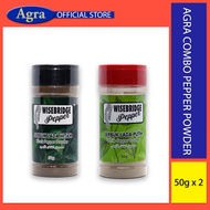 Agra Black Pepper Powder &amp; White Pepper Powder (50g) COMBO/Serbuk Lada Hitam dan Serbuk Lada Putih (50g)