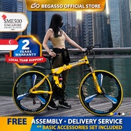 【🇸🇬 OFFICAL STORE】BEGASSO 26/ 24/ 20in SHIMANO Foldable Mountain Bike 21 Speed Folding Bicycle