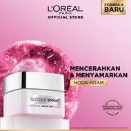 LOreal Paris Glycolic Bright Glowing Day Cream SPF17/18 - Krim Siang Pelembab Loreal Glyco Acid AHA