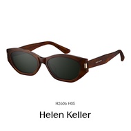 แว่นกันแดด Helen Keller H2606 ทรงเรโทร สำหรับผู้หญิง ขอบบาง ป้องกันรังสียูวี แว่นกันแดดแฟชั่น แว่นกั