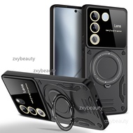 Casing For Vivo V27 E V27e V 27e V27 pro V27pro VivoV27 Shockproof Phone Case Armor Ring Bracket Ste