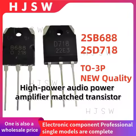 10PCS/5pairs 100% Brand New and Quality 2SD718 2SB688 D718 B688 TO-3P High-power audio power amplifi