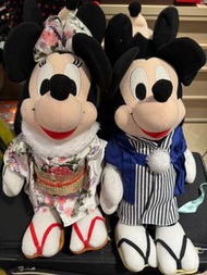 絕版全新Mickey & Minnie 米奇米妮和服結婚公仔一對