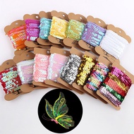 [MIYI] 1 Roll Sequin Trim Glossy Cuttable 10 Yard Sewing Crafts Sequin DIY Ribbon Cloth Accessory