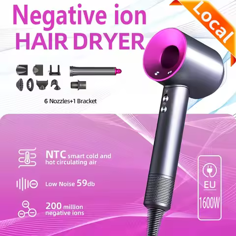 1600W Professional Hair-care Negative Ion Hair dryer 220V Leafless Hairdryer High Speed household Bl